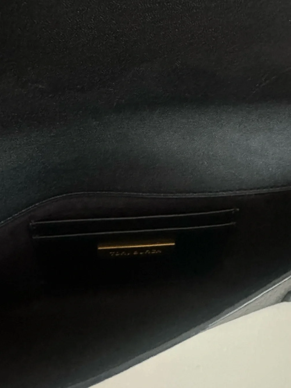 Tory Burch - Serif Leather Clutch Black